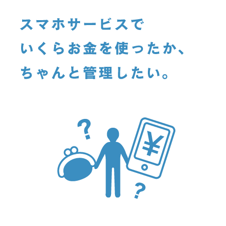 スマホサービスでいくらお金を使ったか、ちゃんと管理したい。